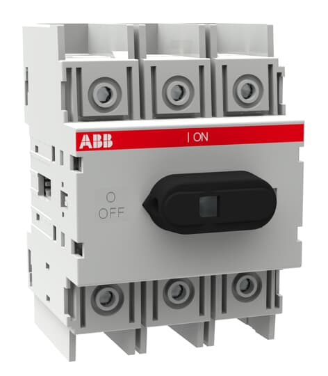 LASTTRENNSCHALTER OT125M3 125A 3-POLIG H EINBAU, 1X ABSCHLB.,ROT/HELLGRAU - OT12