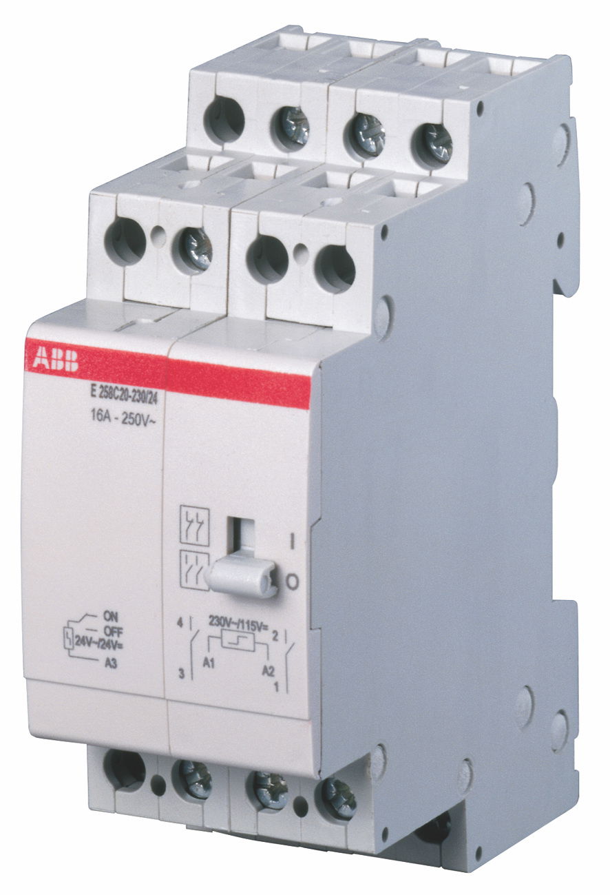 Stromstoßschalter 2S,230VAC,24VAC/DC,Zentral EIN/AUS - E258C20-230/24