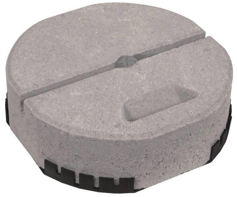 Betonsockel C45/55 m.Griffm. u.Unterleg- pl. D 337mm H 90mm f. Fangstang. D 16mm