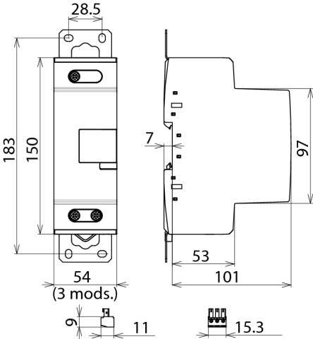 Koordinierter Blitzstromableiter Typ 1 DEHNbloc Maxi CI 440 V AC m.Vorsicherung – Bild 2 von 2