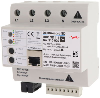 DEHNrecord SD Multifunktionales Mess- und Analysegerät Versorgungsspannung 230 VAC