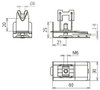 Dachleitungshalter für Dach-Wandplatten Klemmbereich 2-8mm für Rd 8mm  NIRO