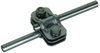UNI-Trennklemme NIRO 200kA m. Zwischen- platte f. 2xRd 10mm o. 1xRd 10mm/Fl 30mm