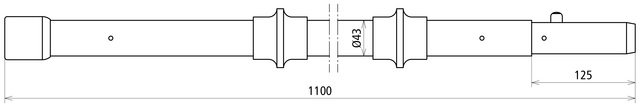 Isolierstangen-Verlängerung mit Steckkupplung  D 43mm  L 1100mm – Bild 2 von 2