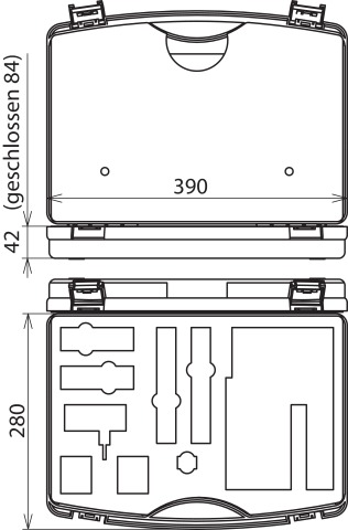 Kunststoffkoffer 390x280x84mm f. DEHNcap – Bild 2 von 2
