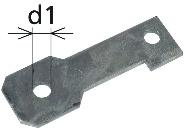 Anschlussbügel IF3 gerade Bohrdurchmesser d1 11 mm