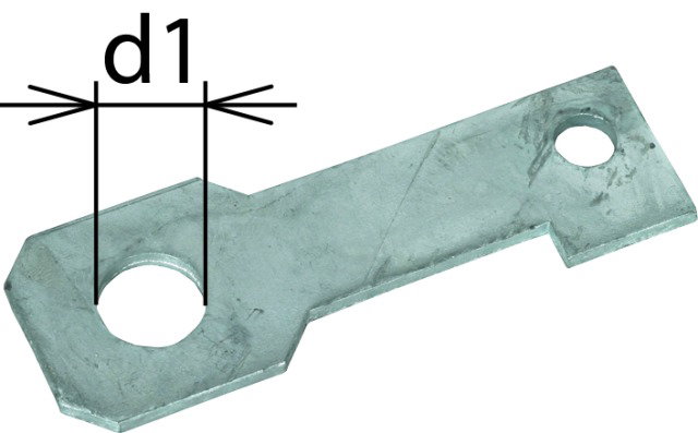 Anschlussbügel IF3 gerade Bohrdurchmesser d1 22 mm