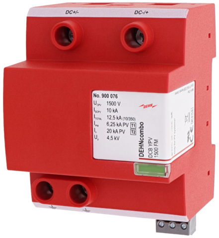 Kombiableiter DEHNcombo YPV FM für Photovoltaik-Systeme bis 1500V DC Zoomed Image