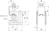 Druckbügelklemme St/blank m. Druckbügel und Klemmring f. D6-20mm o. Fl 30x3-4mm