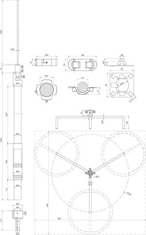 Fangmast für HVI light plus -SET- D 40 mm L 2700 mm R 320 mm – Bild 2 von 2