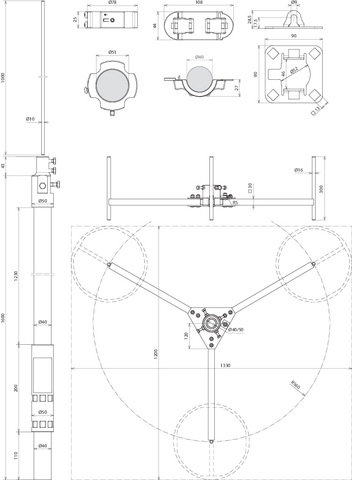 Fangmast für HVI light plus -SET- D 40 mm L 2700 mm R 560 mm – Bild 2 von 2