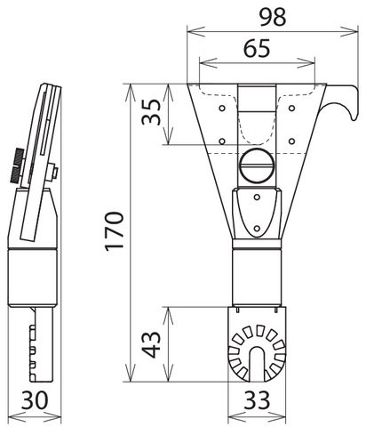 Adapter m. Zahnkupplung für 3M Animal Guard L 170mm – Bild 2 von 2