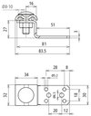 Anschlusslasche Z-Form V2A m. Doppelüberleger f. Rd 8-10mm V2A