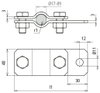 Erdungsrohrschelle D 34mm m. Anschlussbohrung D 11mm St/tZn