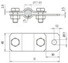 Erdungsrohrschelle D 21mm m. Anschlussbohrung D 11mm NIRO