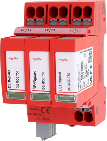 Überspannungsableiter Typ 2+3 DEHNguard MP FM 3-polig Uc 600V TNC