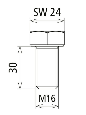 Sechskantschraube M16x30mm NIRO A4-70 – Bild 2 von 2