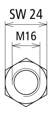 Sechskantmutter M16  NIRO A4-70 – Bild 2 von 2