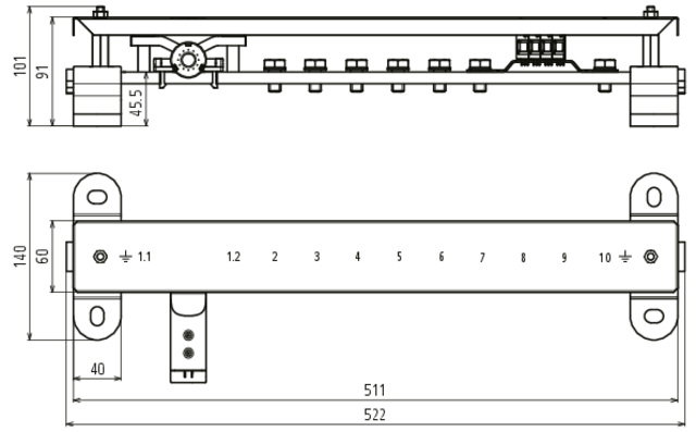 PA-Schiene f. EX-Bereich Zone 1/21 2/22 SET mit Push-in Adapter u. Adapter Rund – Bild 2 von 2