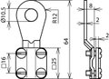 Erdungskabelschuh 6-16mm² Ausf. (D) geschlossen M10