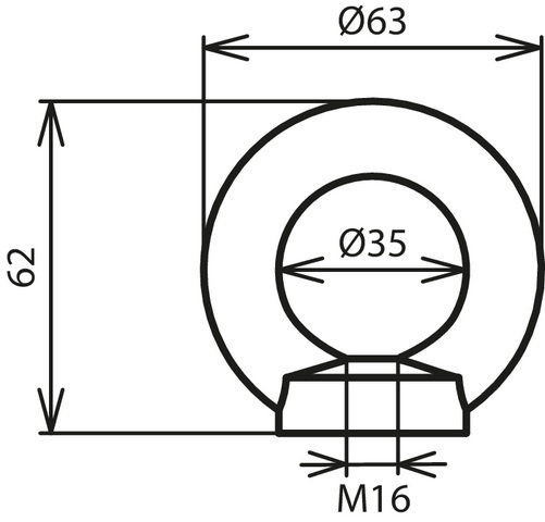 Ringmutter M16 St/tZn – Bild 2 von 2