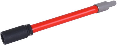 Edelstahl Verlängerungswerkzeug ca. 200 mm mit magnetisch gefederter Stecknuss (SW17) und Sechskantaufnahme