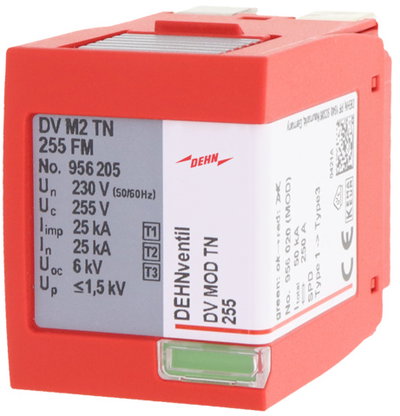Schutzmodul Kombi-Ableiter Typ1+2+3 zweipolig für DV M2 TN 255 FM