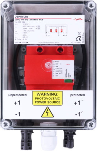 GAK Typ 1+2 im Gehäuse IP65 für PV-Anl. 1MPPT mit 1 String bis 1200V DC