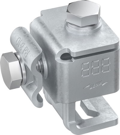 Anschlussklemme mit Klinge St/tZn f. Profile 3-20mm m. Doppelüberleger