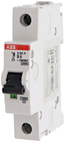 Sicherungsautomat Charakteristik B 1-polig 6 A Fa. ABB Typ S201P-B6