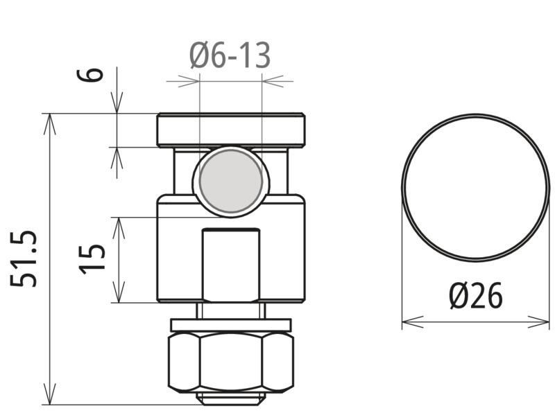 KS-Verbinder CU M12 200kA fuer 4-16mm*2 oder 16-108mm*2 – Bild 2 von 2