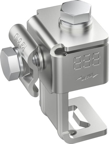 Anschlussklemme mit Klinge NIRO f. Profile 20-36mm m. Doppelueberleger
