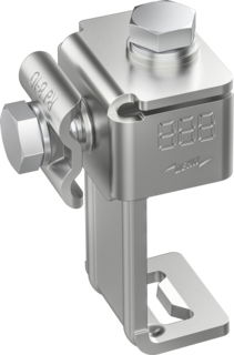 Anschlussklemme mit Klinge NIRO f. Profile 36-50mm m. Doppelueberleger