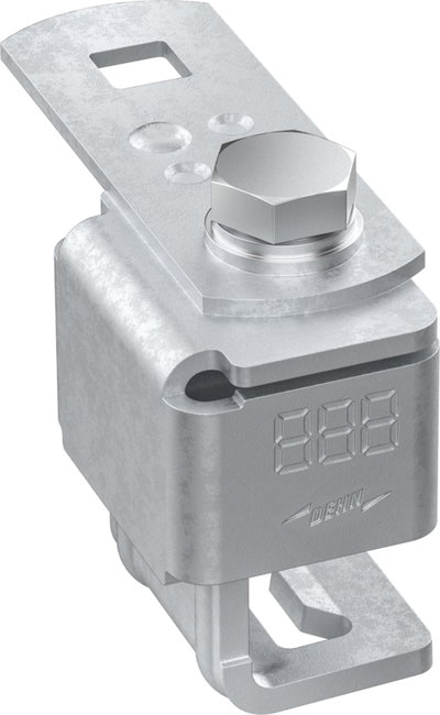 Anschlussklemme mit Klinge St/tZn f. Profile 3-20mm m. Anschlusslasche