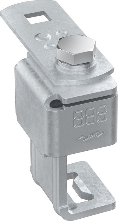Anschlussklemme mit Klinge St/tZn f. Profile 20-36mm m. Anschlusslasche