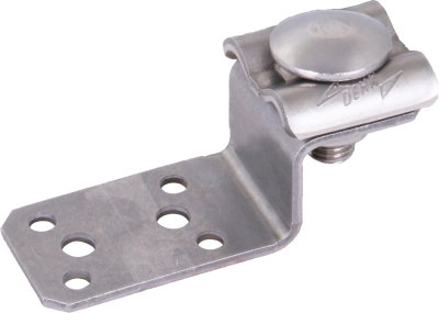 Anschlusslasche Z-Form V2A m. Doppelueberleger f. Rd 8-10mm V2A