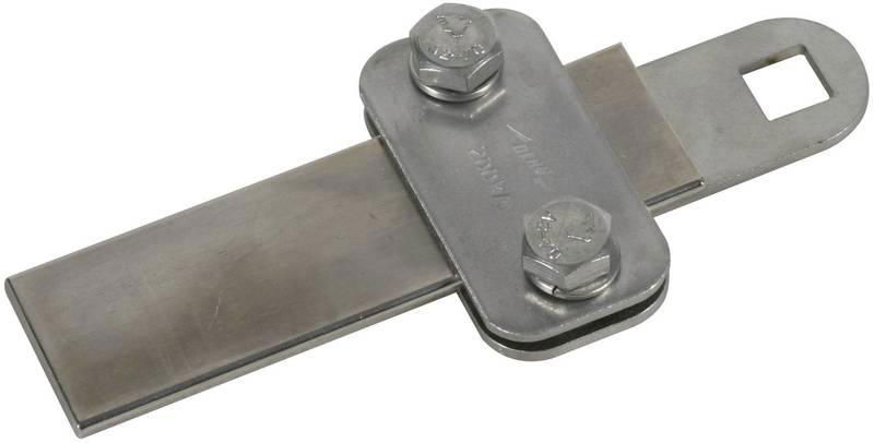 Klemmstueck NIRO 200kA f. Fl 30x4mm m. Vierkantloch D 11mm