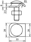 Klemmbock Rd 6-10mm NIRO m. Flachrundschraube u. Mutter M10