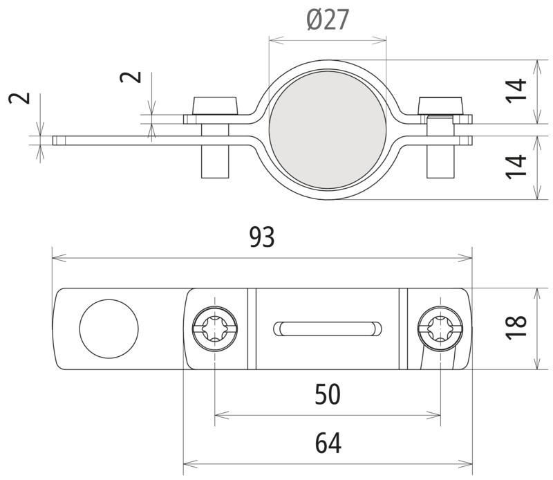 PA-Anschlusselement NIRO fuer HVI power und HVI ultra D 27mm – Bild 2 von 2
