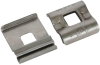 Kontaktplatte 4-50mm*2 u. Doppelueberleger Rd 8-10mm m. Vierkantloch 12x12mm NIRO
