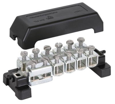 Potentialausgleichschiene  K 12 m. Abdeckhaube UV-bestaendig