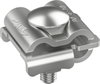 Falzklemme mit Klemmbock und Doppel- ueberleger NIRO f. RD 6-10mm FL 0.7-4mm
