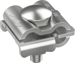 Falzklemme mit Klemmbock und Doppel- ueberleger NIRO f. RD 6-10mm FL 0.7-4mm