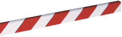 Absperrbalken fuer Innen- u. Aussenanlagen Farbe: rot / weiss, Laenge: 6000 mm
