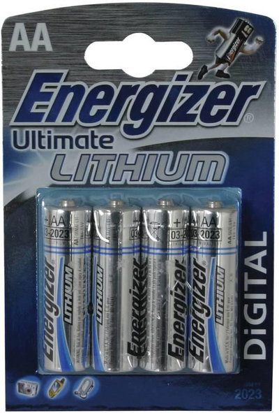 Batterie Mignon 1,5V L91 FR6 Lithium (Blister-Pack 4 Stk.)