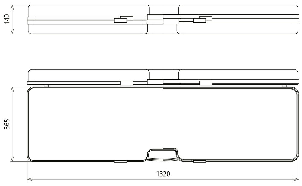 Kunststoffkoffer leer fuer Spannungs- pruefer 1320 x 365 x 140 mm – Bild 2 von 2