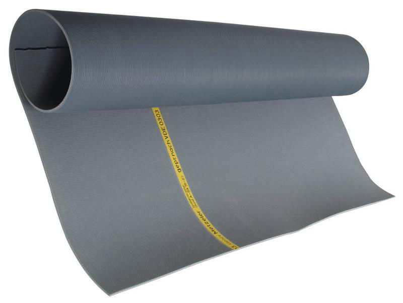 Isoliermatte z. Auslegen in elektrischen Betriebsraeumen, B 1m L 8m S 4,5mm