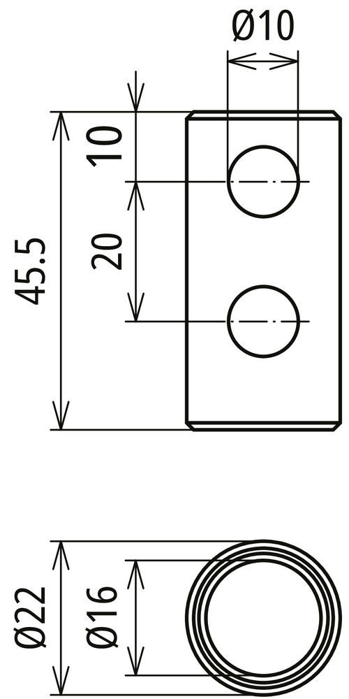 Reduzieradapter Al D22mm auf D16mm – Bild 2 von 2