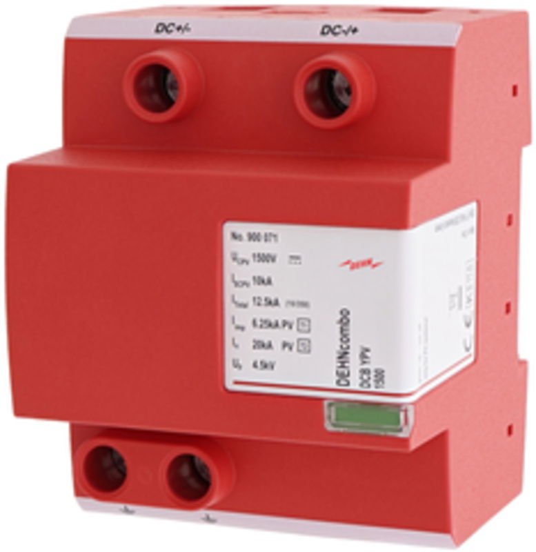Kombiableiter DEHNcombo YPV fuer Photovoltaik-Systeme bis 1500V DC