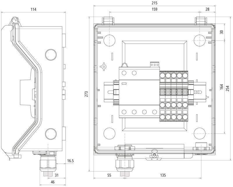 Ueberspannungsableiter Typ 1+2 DEHNcube im Gehaeuse IP65 fuer Emob – Bild 2 von 2